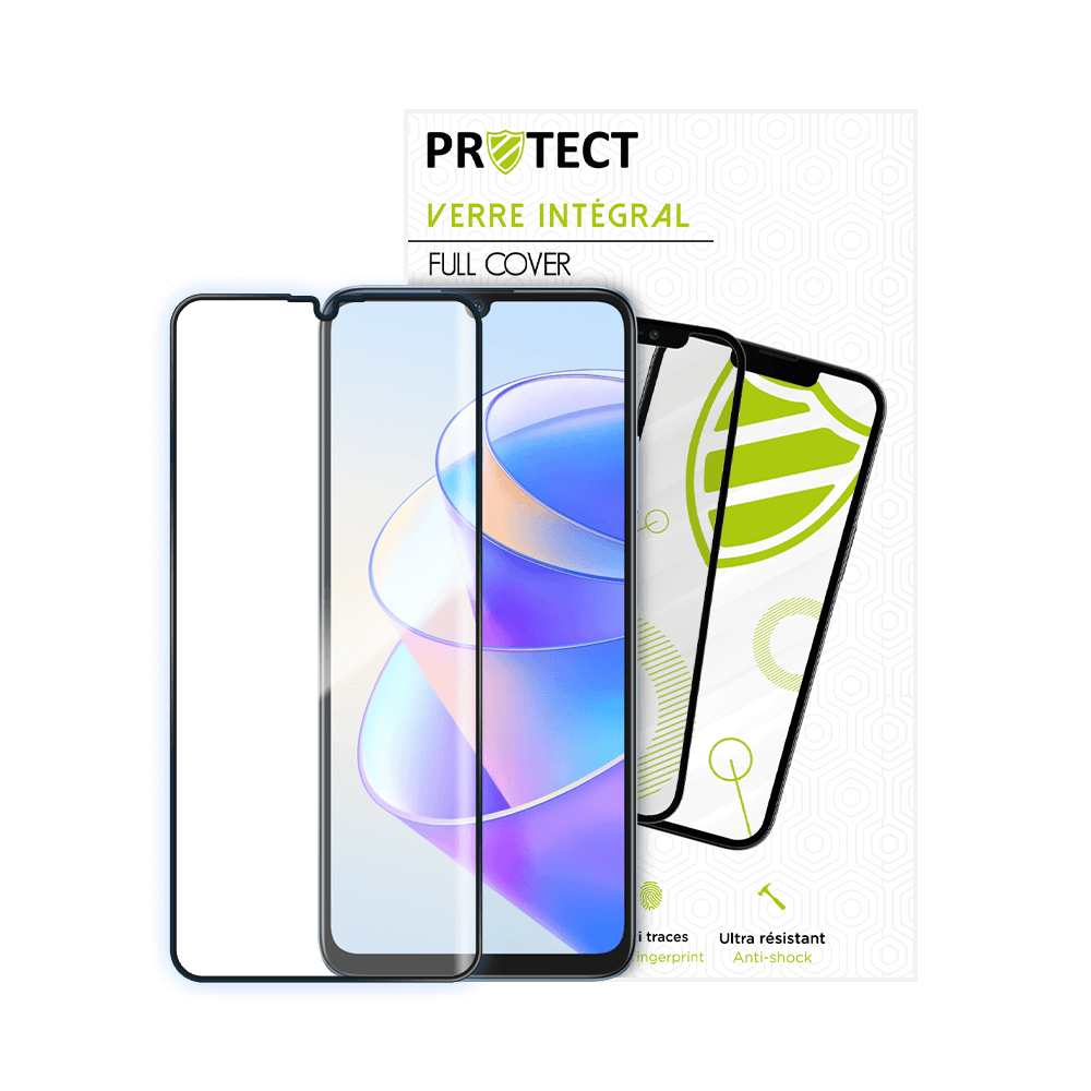 Verre trempé intégral 5D 9H – protection écran Honor X7a – PROTECT Noir - Vue 2