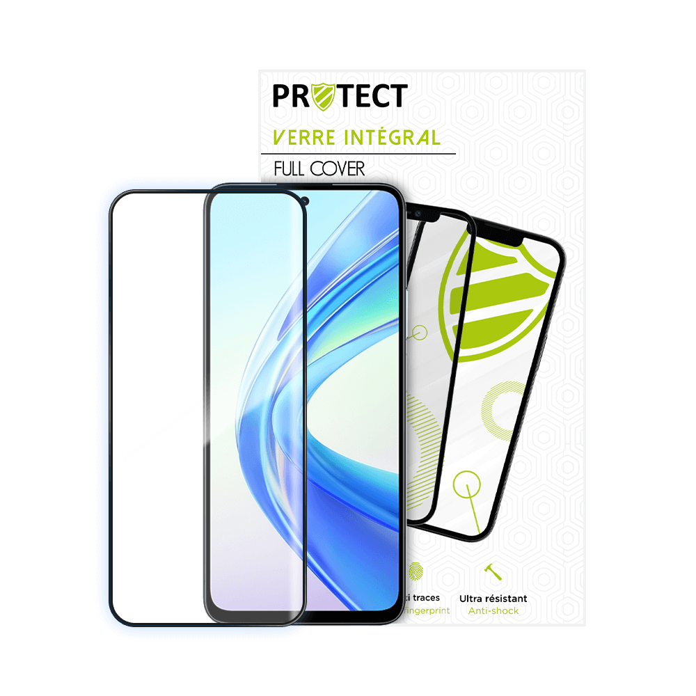 Verre trempé intégral 5D 9H – protection écran Honor X7b – PROTECT Noir - Vue 2