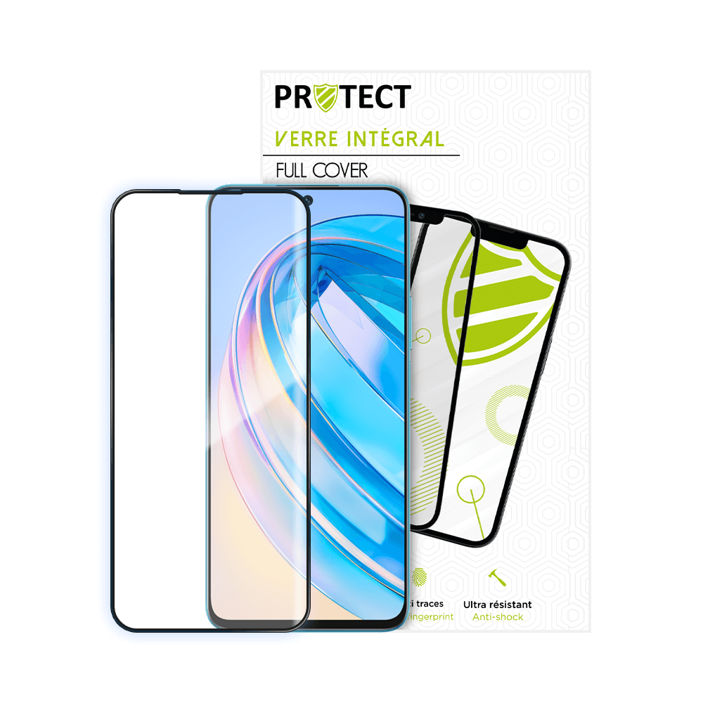Verre trempé intégral 5D 9H – protection écran Honor X8a – PROTECT Noir - Vue 2