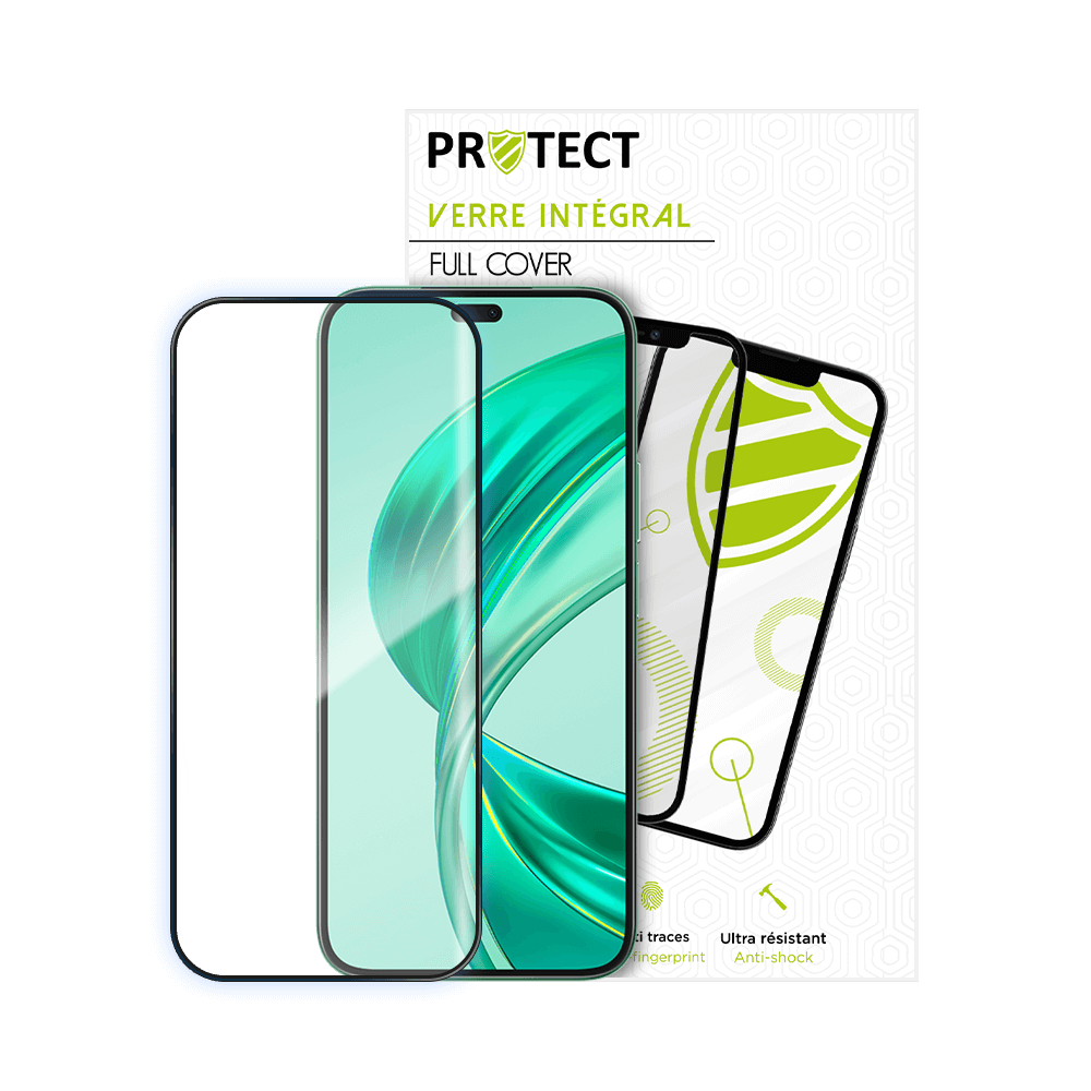 Verre trempé intégral 5D 9H – protection écran Honor X8b – PROTECT Noir - Vue 2