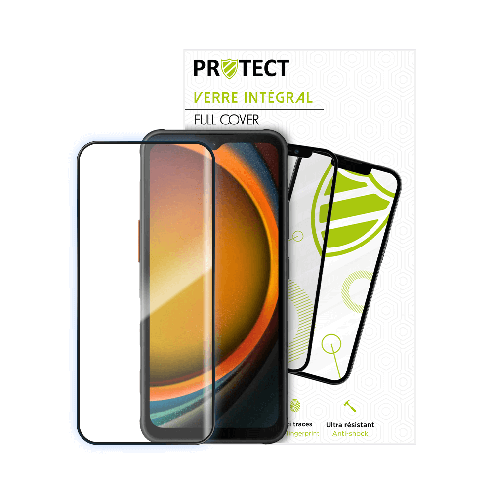 Verre trempé intégral 5D 9H – protection écran Samsung Galaxy Xcover 7 – PROTECT Noir - Vue 2