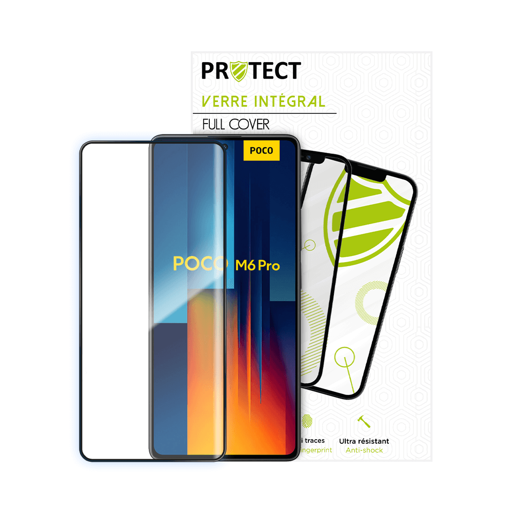Verre trempé intégral 5D 9H – protection écran Xiaomi Poco M6 Pro 4G – PROTECT Noir - Vue 2