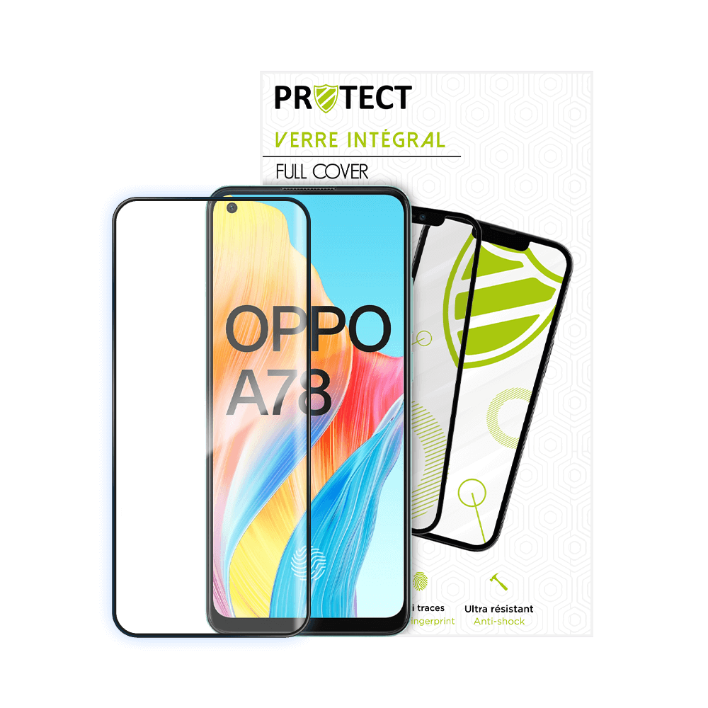 Verre trempé intégral 5D 9H – protection écran OPPO A78 5G – PROTECT Noir - Vue 2