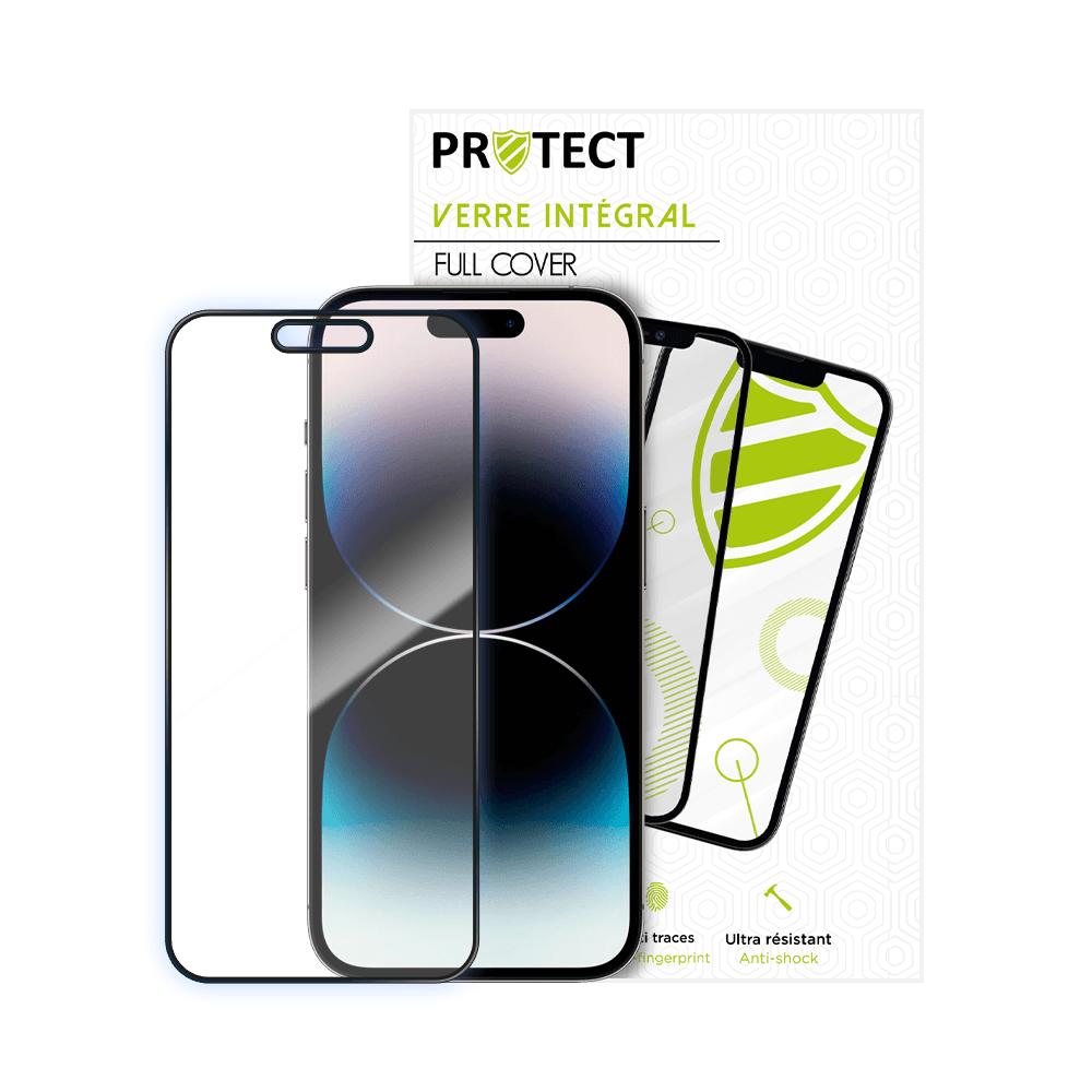 Verre trempé intégral 5D 9H – protection écran Apple iPhone 14 Pro Max – PROTECT Noir - Vue 2
