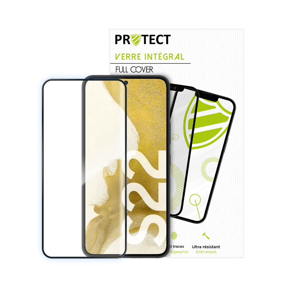 Verre trempé intégral 5D 9H – protection écran Samsung Galaxy S22 – PROTECT Noir - Vue 2