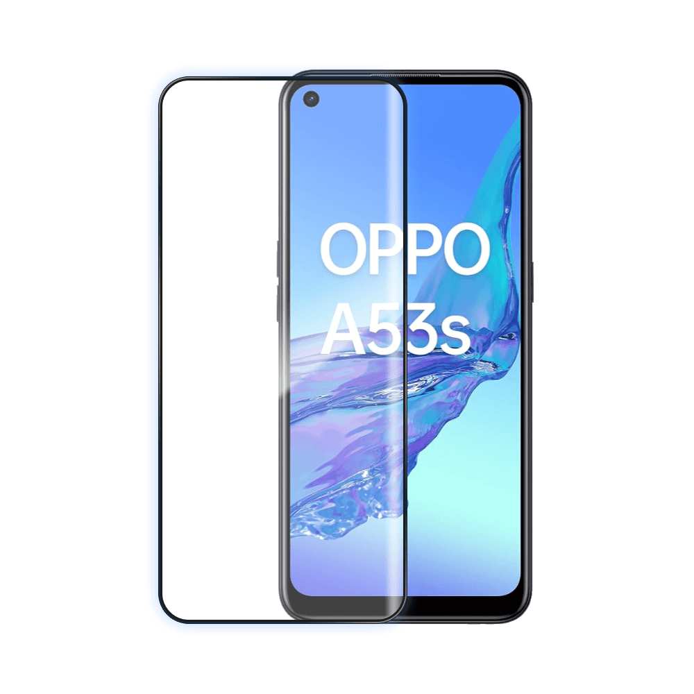 Verre trempé intégral 5D 9H – protection écran compatible OPPO A53s 2020 / A53 4G 2020 – PROTECT Noir