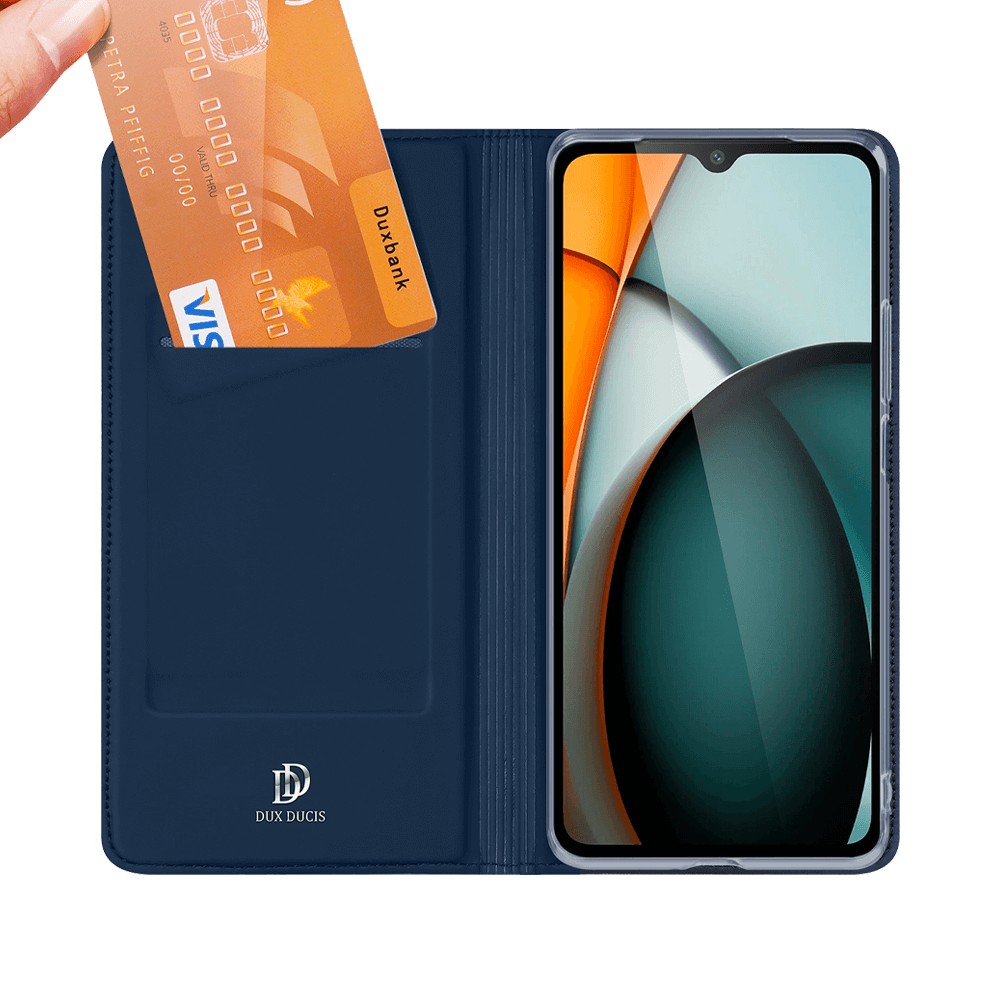 Housse folio Xiaomi Redmi A3 porte-carte – Dux Ducis Skin Pro Noir - Vue 2