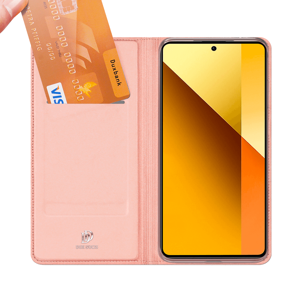 Housse folio Xiaomi Redmi Note 13 5G porte-carte – Dux Ducis Skin Pro Bleu - Vue 2