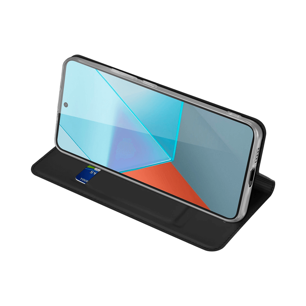 Housse folio Xiaomi Redmi Note 13 Pro / Poco X6 porte-carte – Dux Ducis Skin Pro Noir - Vue 4
