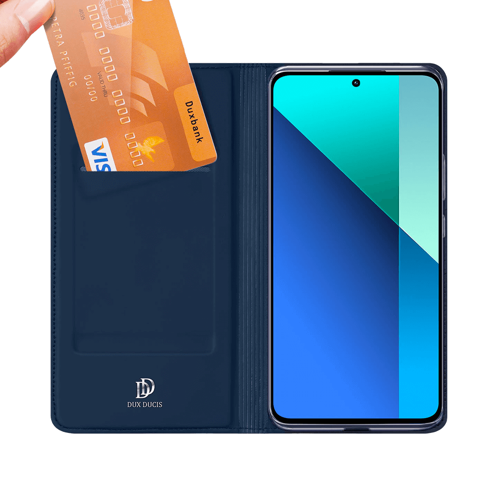 Housse folio Xiaomi Redmi Note 13 4G porte-carte – Dux Ducis Skin Pro Noir - Vue 2