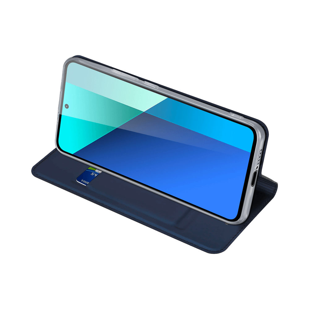 Housse folio Xiaomi Redmi Note 13 4G porte-carte – Dux Ducis Skin Pro Noir - Vue 4