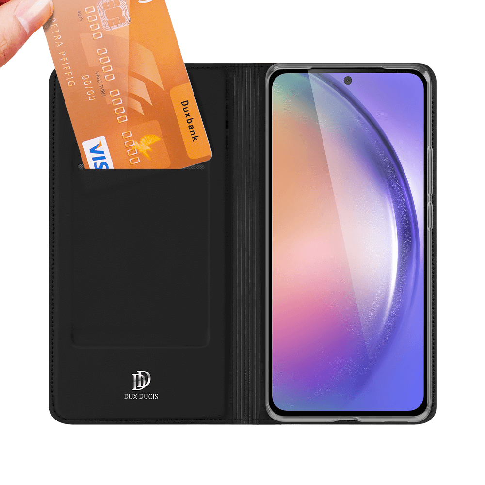Housse folio Samsung Galaxy A55 5G porte-carte – Dux Ducis Skin Pro Bleu - Vue 2