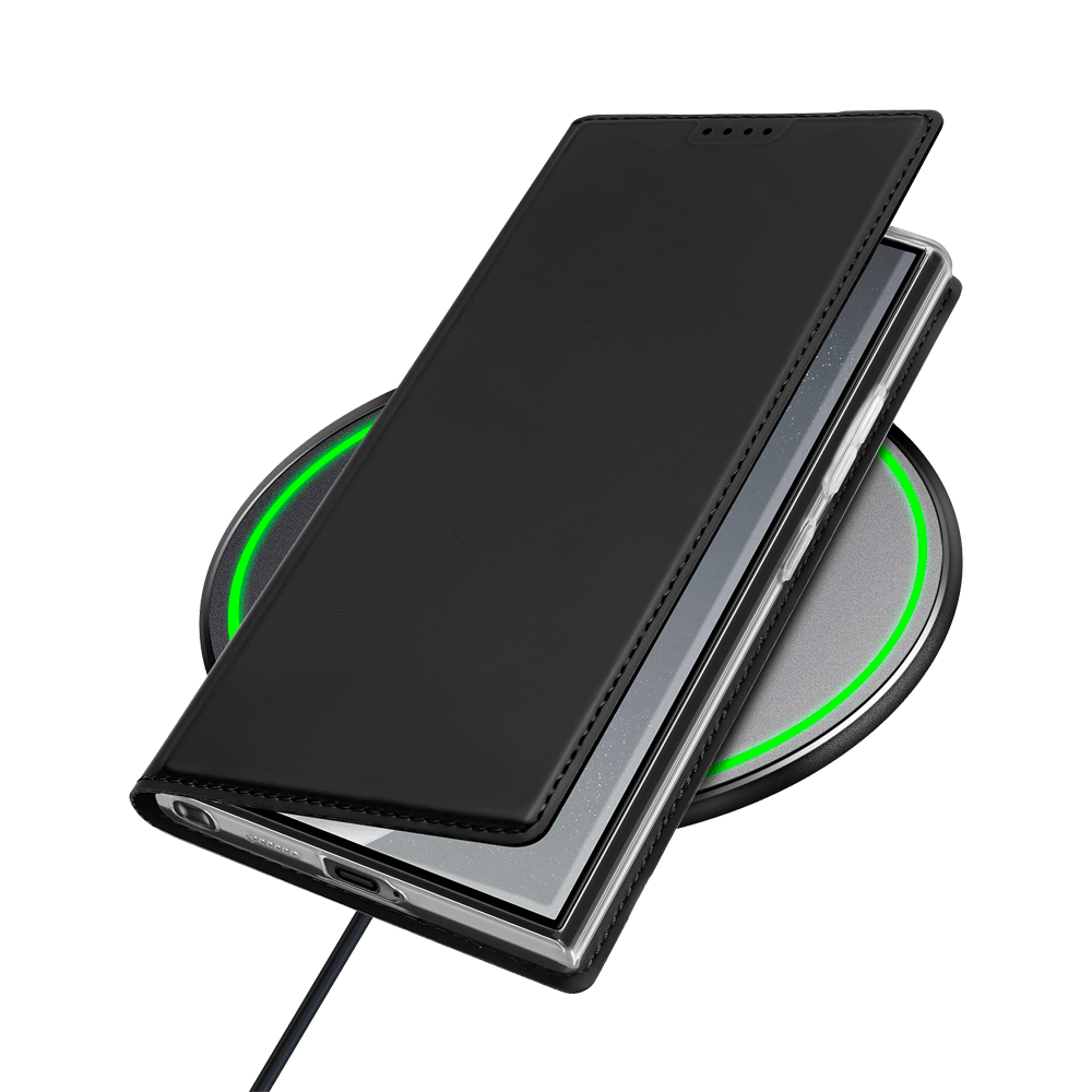 Housse folio Samsung Galaxy S24 Ultra 5G porte-carte – Dux Ducis Skin Pro Noir - Vue 4