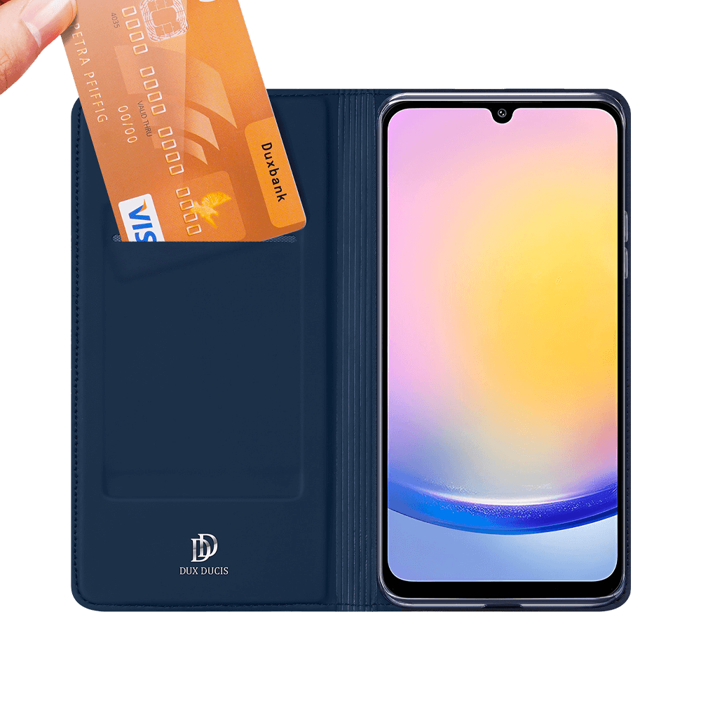 Housse folio Samsung Galaxy A25 5G porte-carte – Dux Ducis Skin Pro Noir - Vue 2
