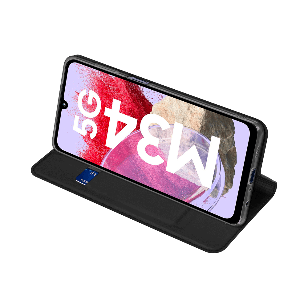 Housse folio Samsung Galaxy M34 5G porte-carte – Dux Ducis Skin Pro Bleu - Vue 4