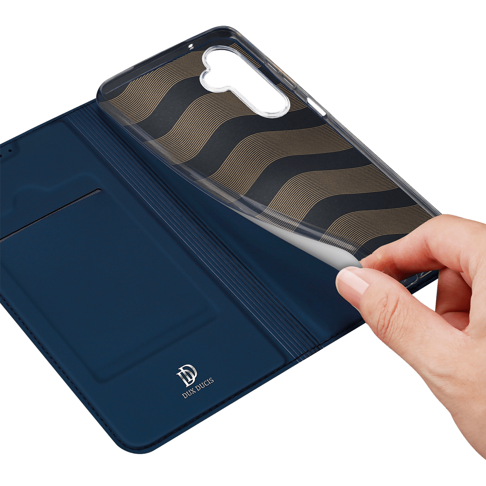 Housse folio Samsung Galaxy M34 5G porte-carte – Dux Ducis Skin Pro Bleu - Vue 5