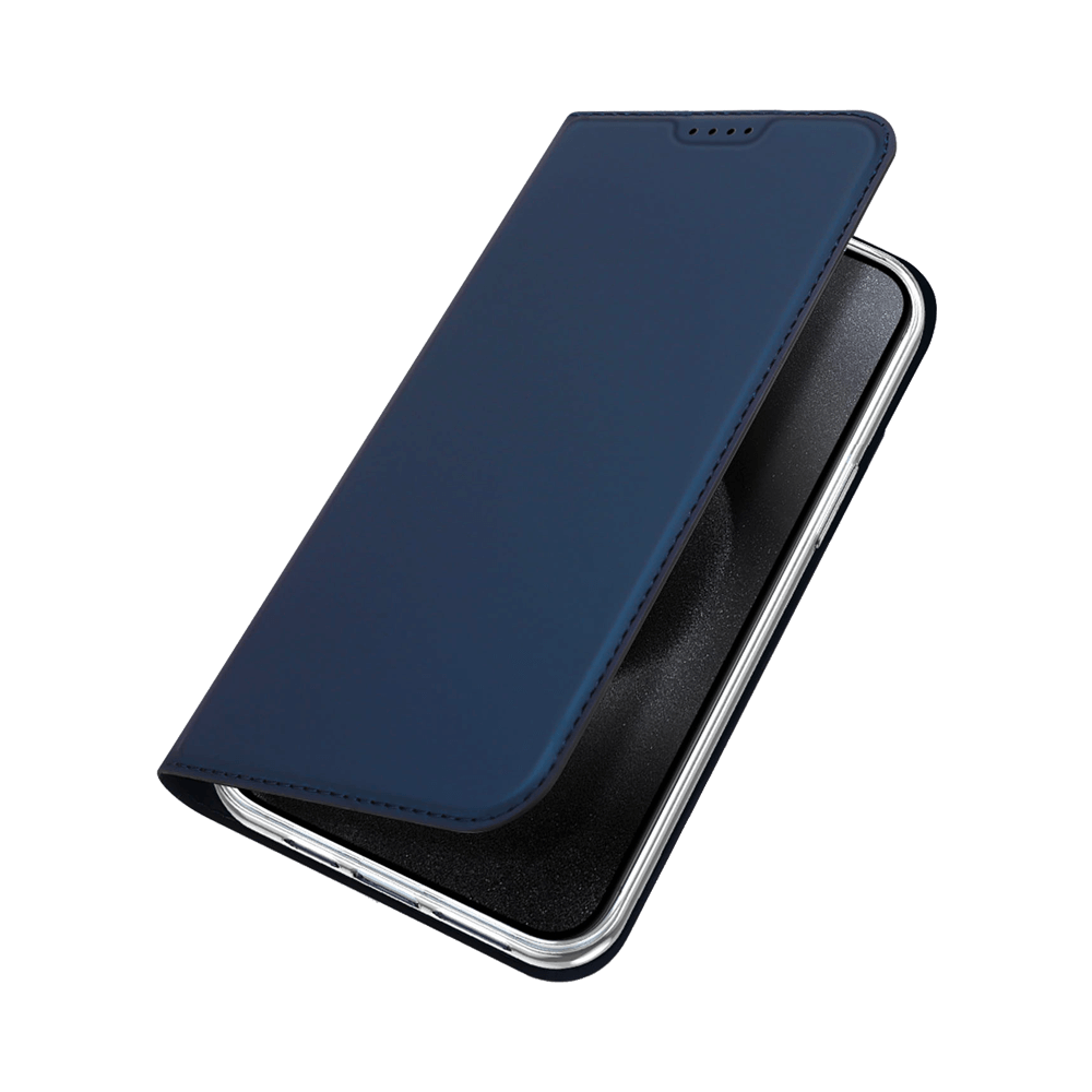 Housse folio iPhone 15 Pro porte-carte – Dux Ducis Skin Pro Bleu - Vue 3