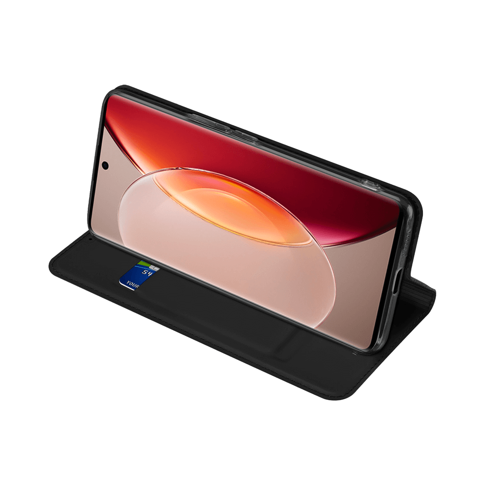 Housse folio Vivo X90 Pro porte-carte – Dux Ducis Skin Pro Noir - Vue 4