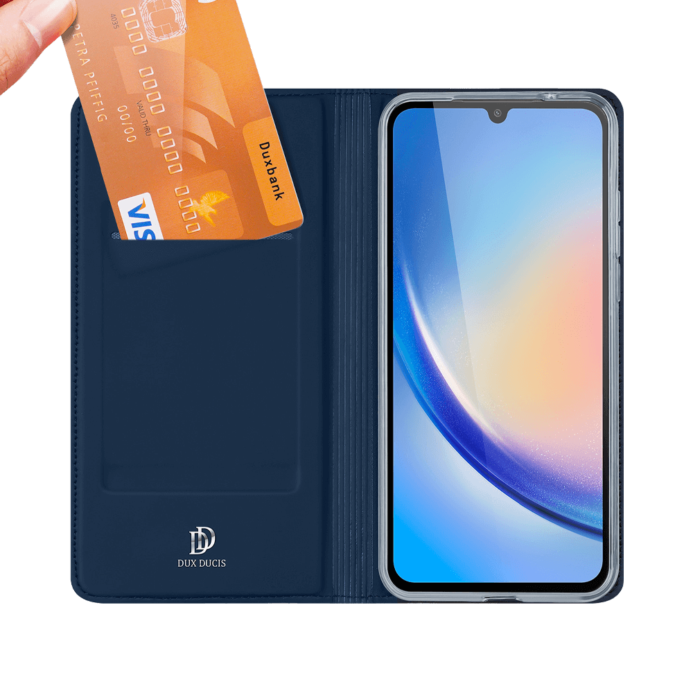 Housse folio Samsung Galaxy A34 porte-carte – Dux Ducis Skin Pro Noir - Vue 2