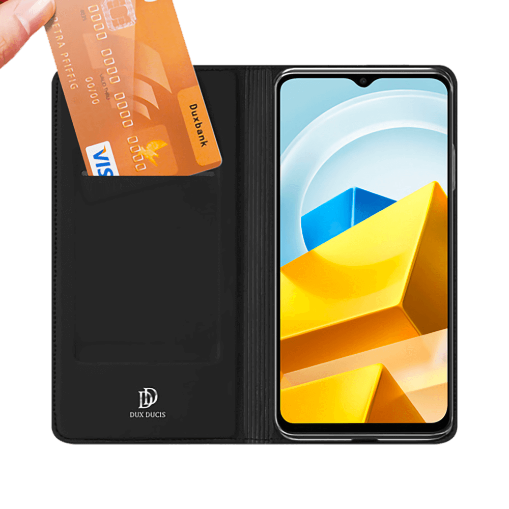 Housse folio Xiaomi Poco M5 porte-carte – Dux Ducis Skin Pro Noir - Vue 2