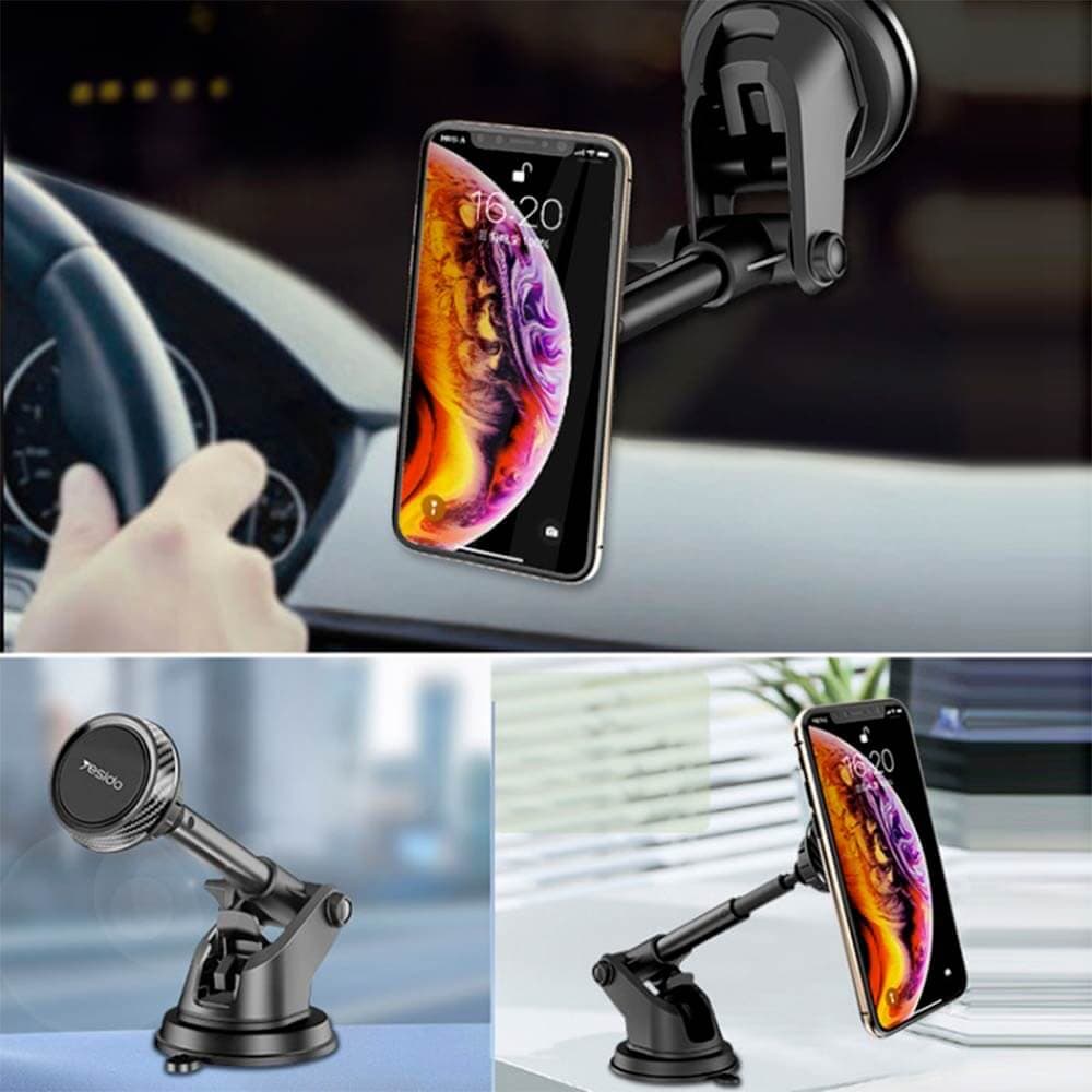 Support smartphone magnétique pour voiture Yesido C67 Noir - Vue 2