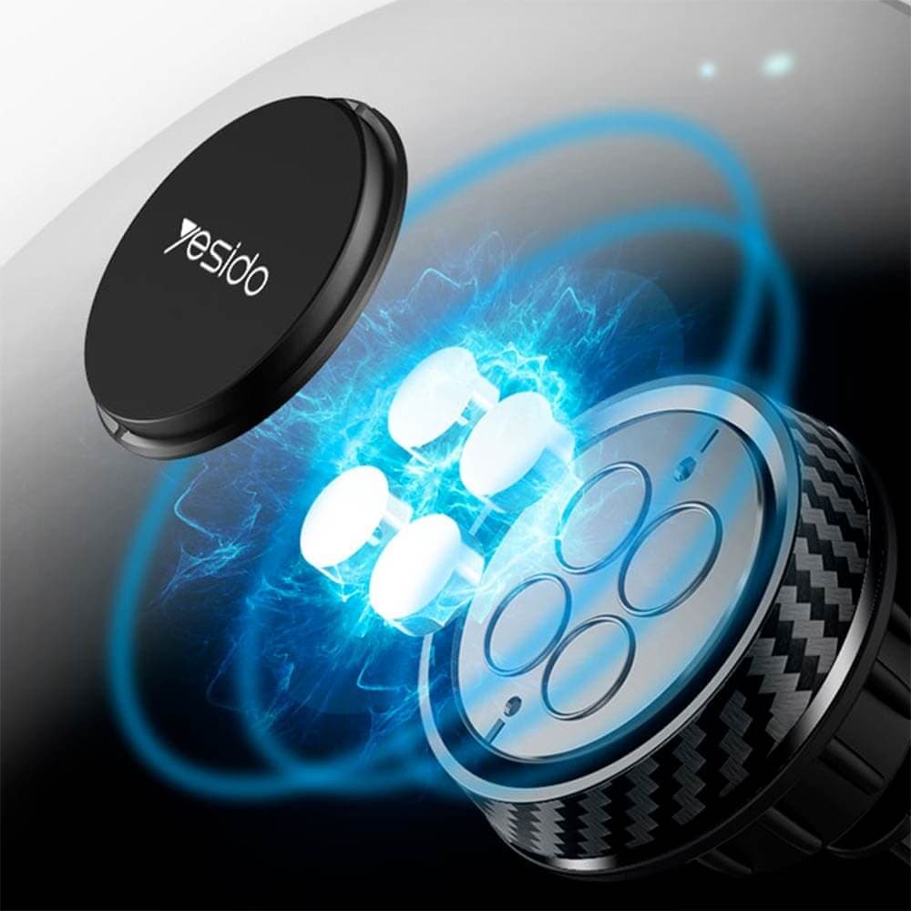 Support smartphone magnétique pour voiture Yesido C67 Noir - Vue 3