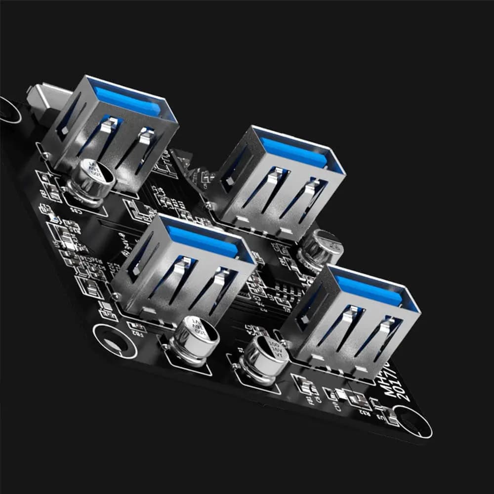 Hub Orico 4 Ports USB-A Transparent - Vue 3