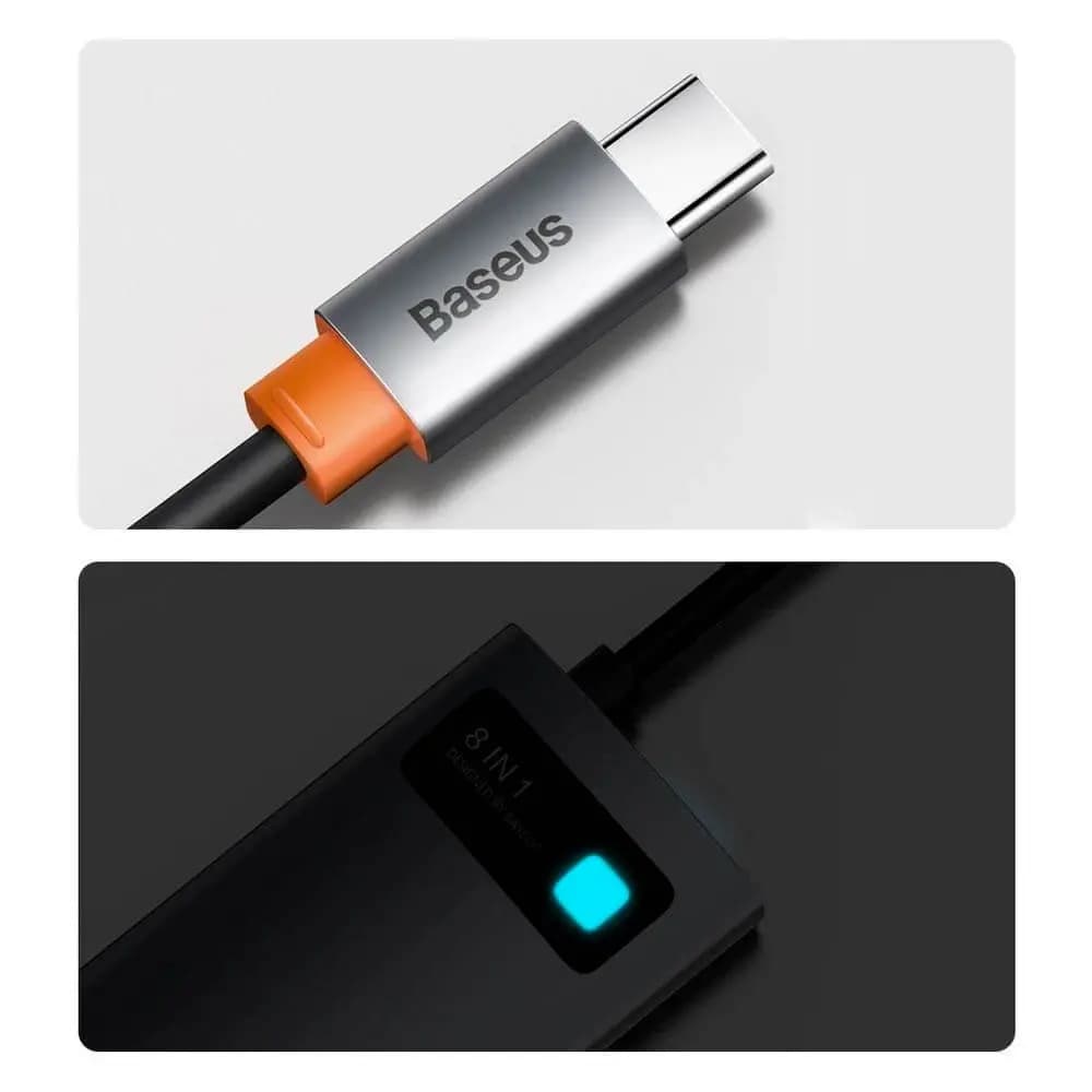 Hub USB-C 8-en-1 - HDMI 4K, Ethernet RJ45, USB 3.0 & lecteurs SD/TF - Baseus - Vue 4