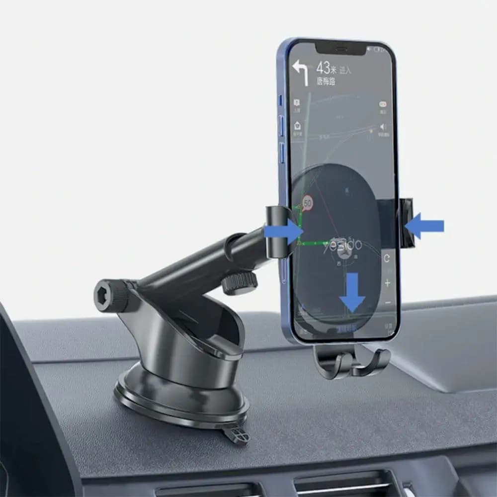 Support smartphone pour voiture Yesido C120 Noir - Vue 2