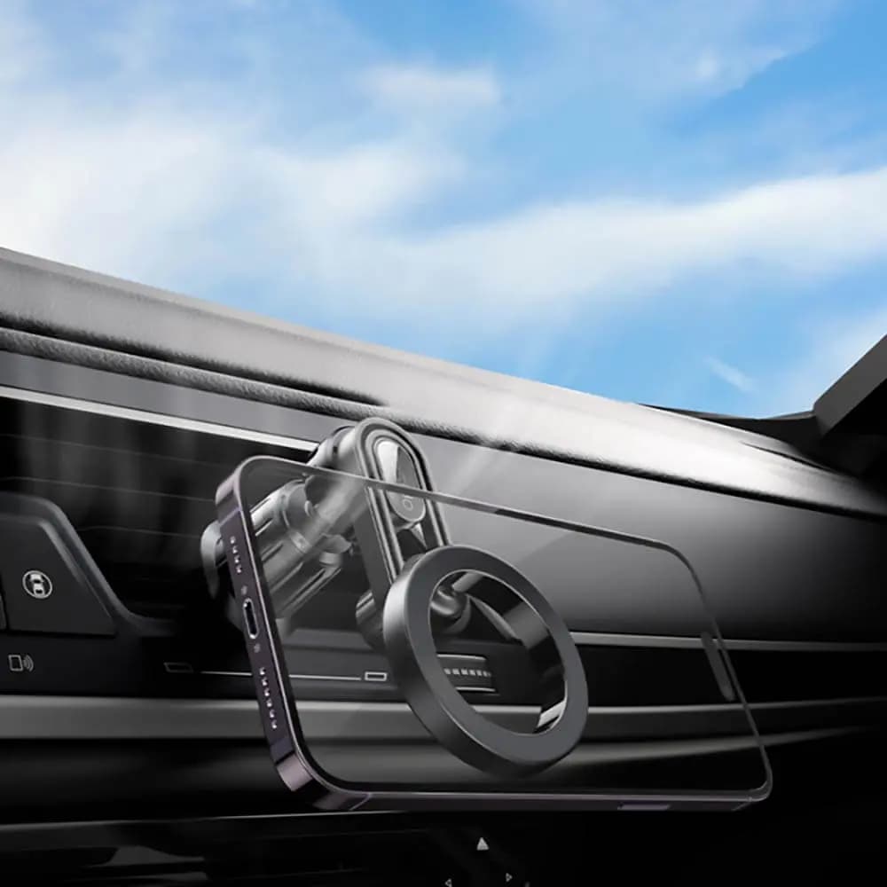 Support smartphone magnétique MagSafe pour voiture Yesido C157 Noir - Vue 3