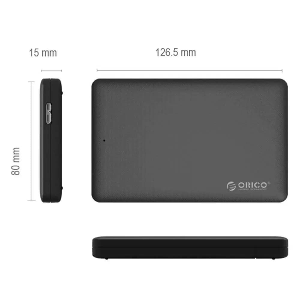 Boitier Disque Dur Orico 2.5" HDD/SSD USB 3.0 Noir - Vue 5