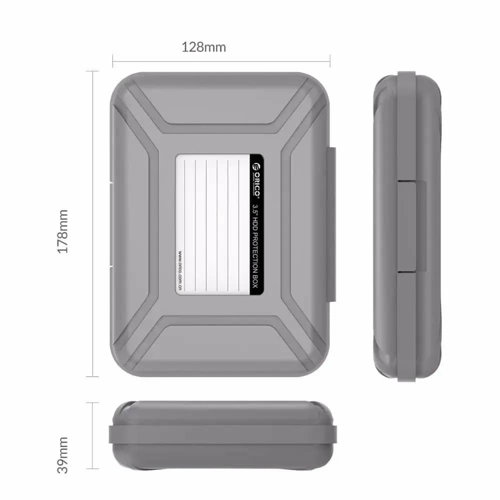 Pochette de Protection pour Disque Dur Orico 3.5" HDD / SSD Gris - Vue 5