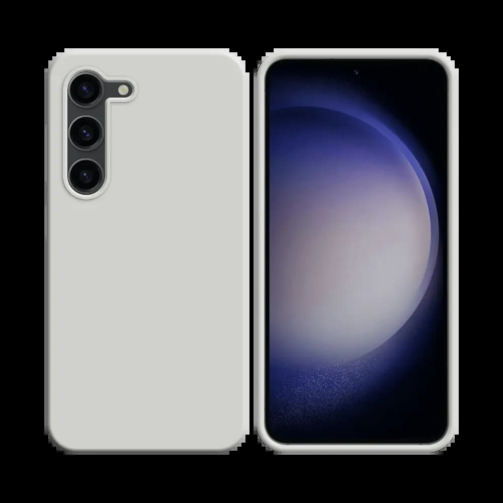 Coque Silicone Compatible pour Samsung Galaxy S23 Plus 5G S916 (#9) Blanc