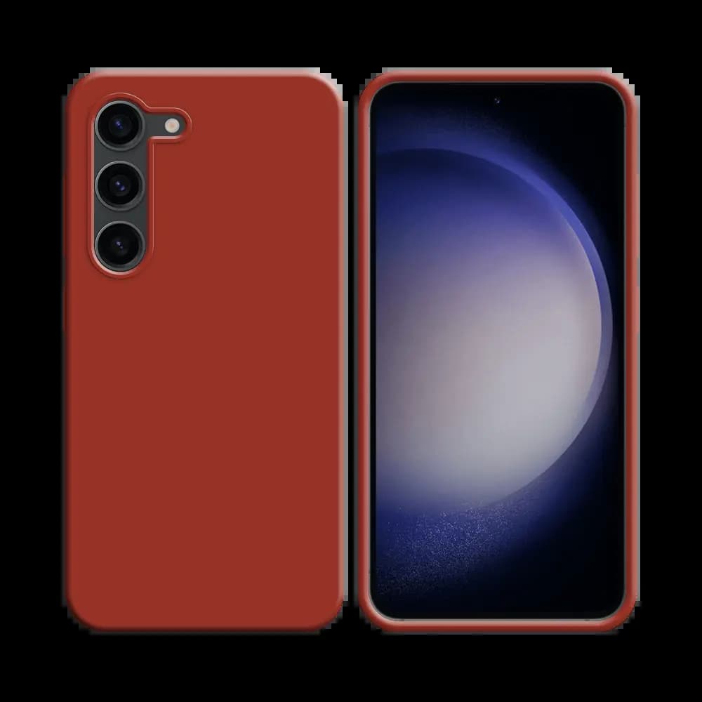 Coque Silicone Compatible pour Samsung Galaxy S23 5G S911 (#1) Rouge