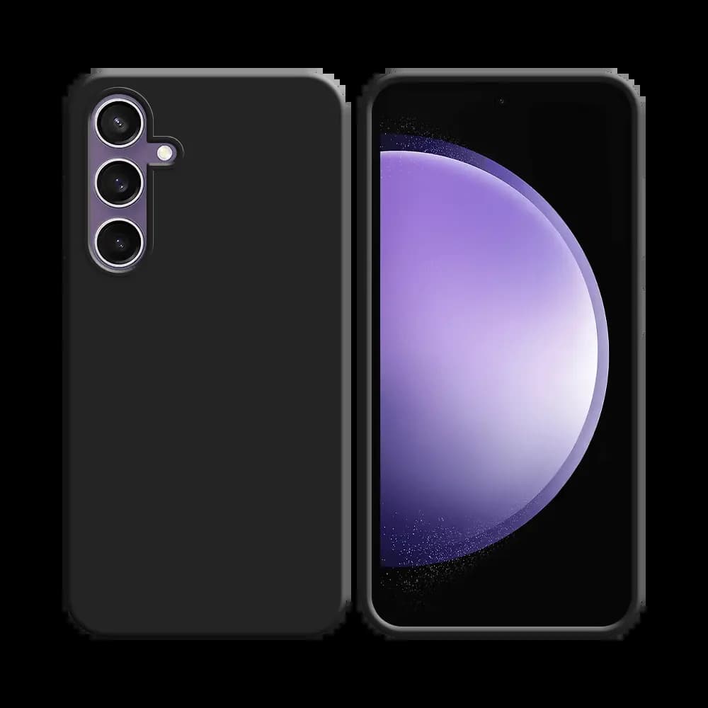 Coque Silicone Compatible pour Samsung Galaxy S23 FE S711B (#3) Noir