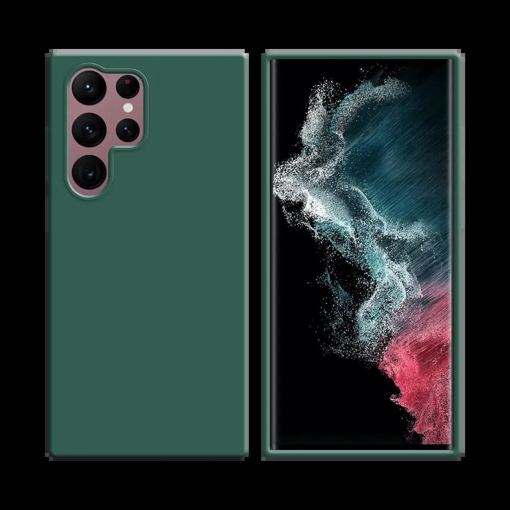 Coque silicone Samsung Galaxy S22 Ultra - Vert Foncé