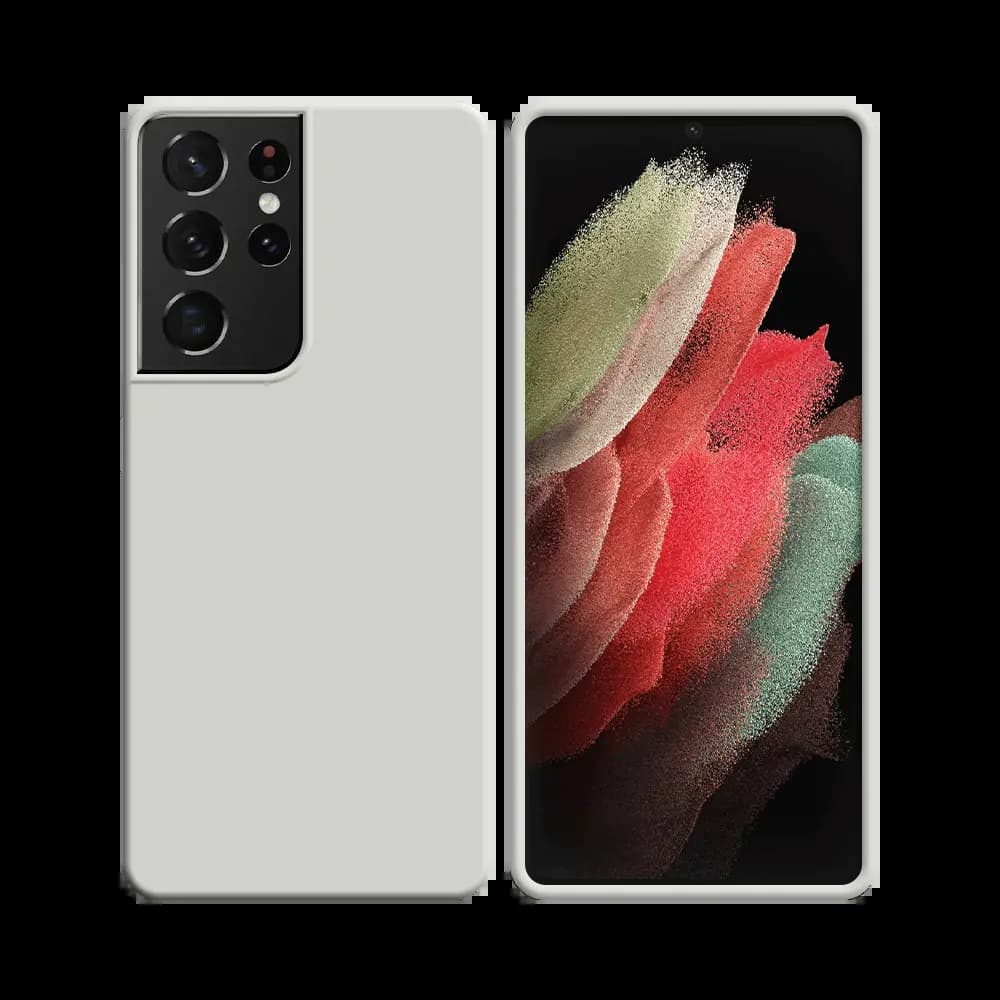 Coque silicone Samsung Galaxy S21 Ultra 5G - Blanc