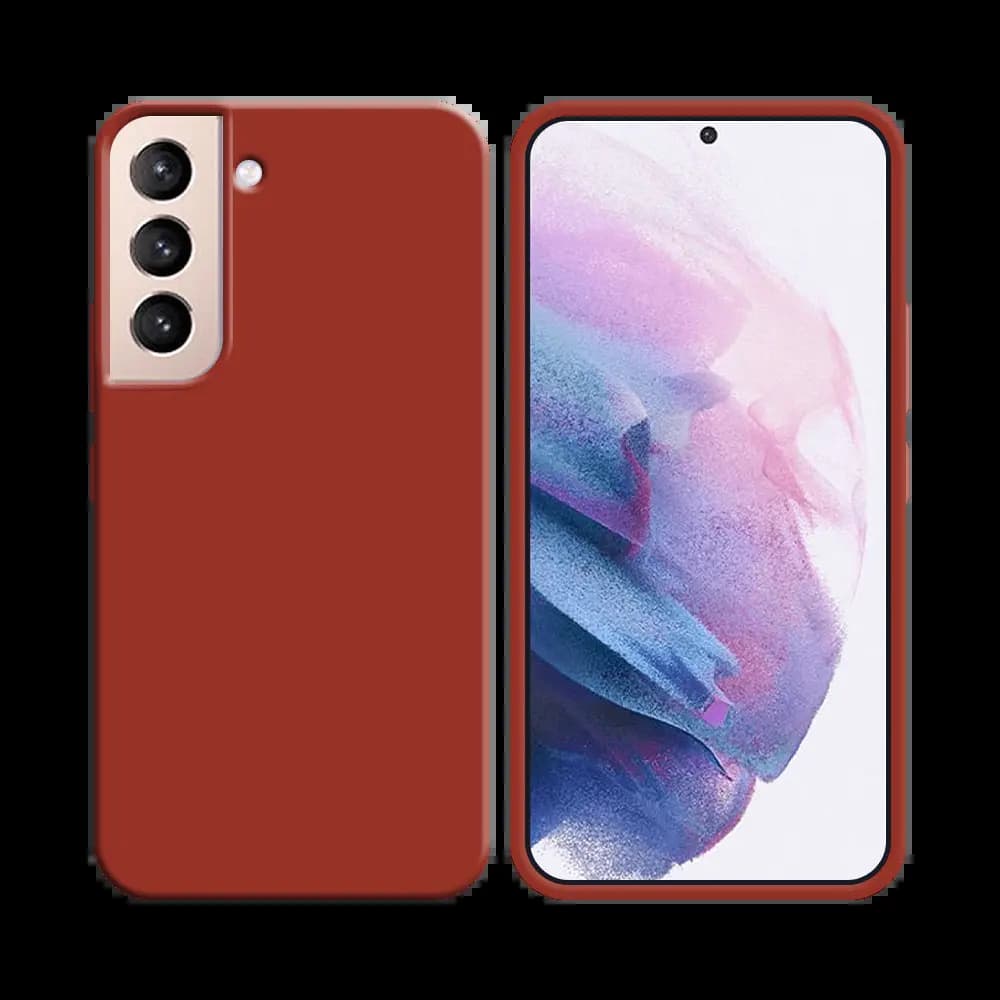 Coque Silicone Compatible pour Samsung Galaxy S21 5G G991 (#1) Rouge