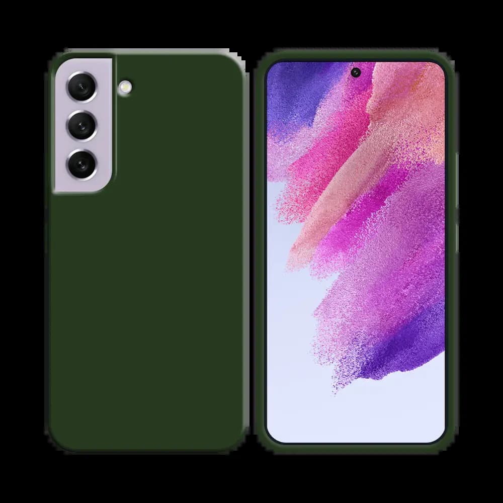 Coque silicone Samsung Galaxy S21 FE - Vert Foncé