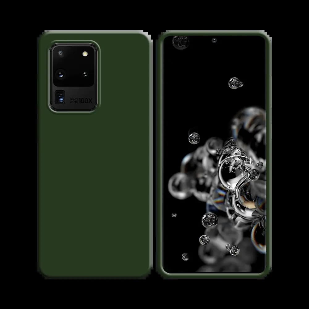 Coque Silicone Compatible pour Samsung Galaxy S20 Ultra G988 (#22) Vert Foncé