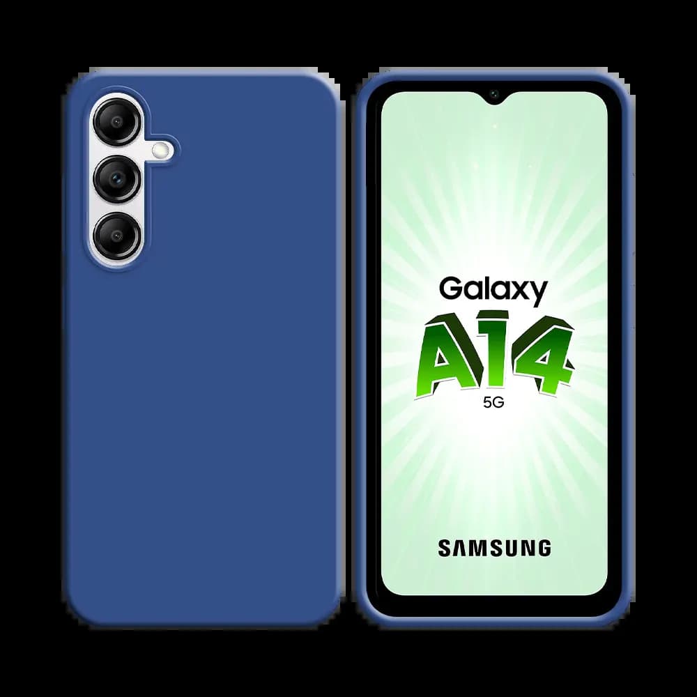 Coque silicone Samsung Galaxy A14 - Bleu Marine