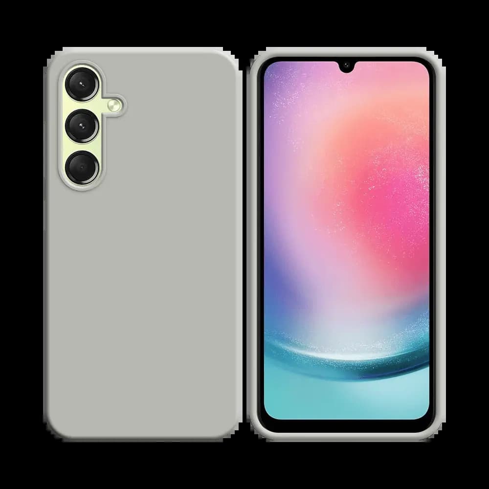 Coque Silicone Compatible pour Samsung Galaxy A24 4G A245 (#9) Blanc