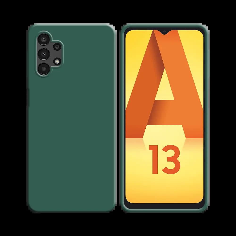 Coque silicone Samsung Galaxy A13 4G - Vert Foncé