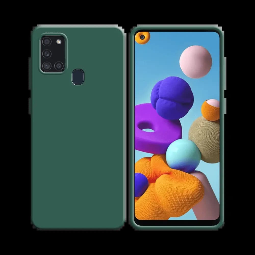Coque silicone Samsung Galaxy A21S - Vert Foncé
