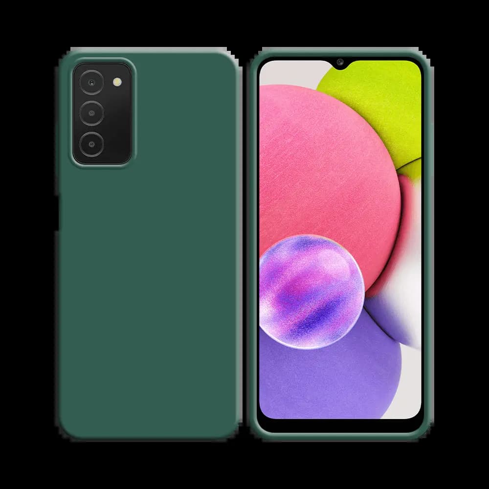Coque silicone Samsung Galaxy A03s - Vert Foncé