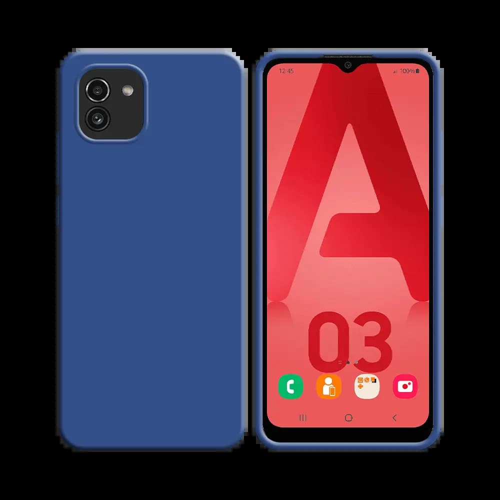 Coque silicone Samsung Galaxy A03 - Bleu Marine