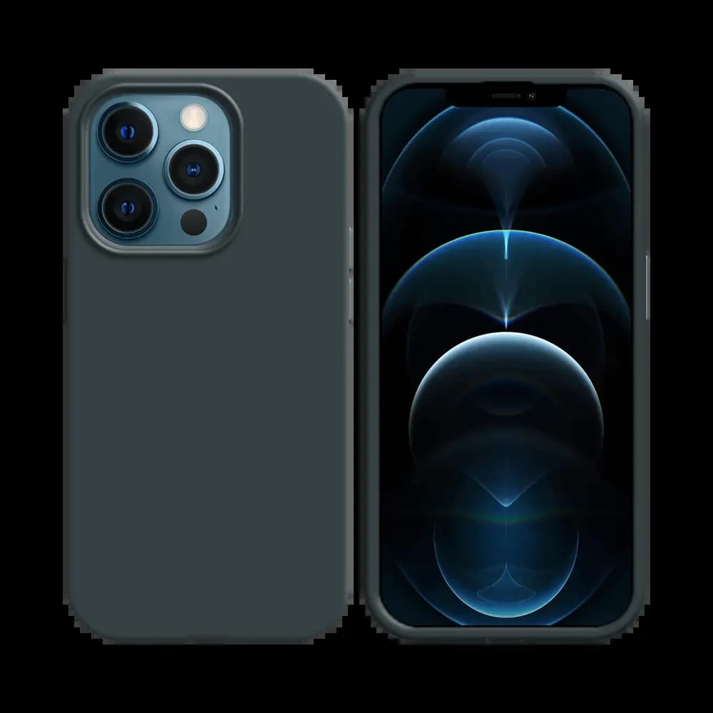 Coque silicone iPhone 12 / 12 Pro - Noir