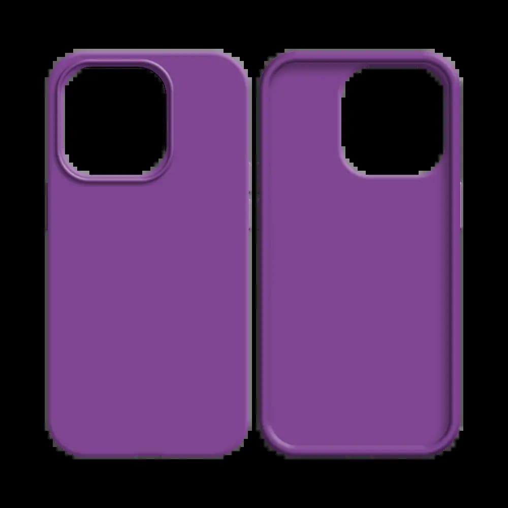 Coque silicone iPhone 12 / 12 Pro - Mauve - Vue 2