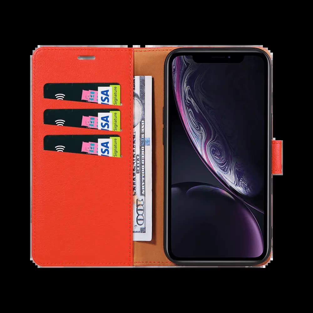 Housse folio anti-RFID iPhone XR – PROTECT IP011 Rouge - Vue 2