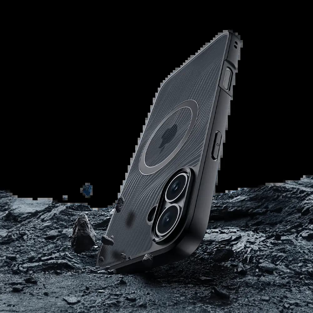 Coque anti-chocs finition mate – iPhone 16 Plus – Dux Ducis Aimo Noir - Vue 4